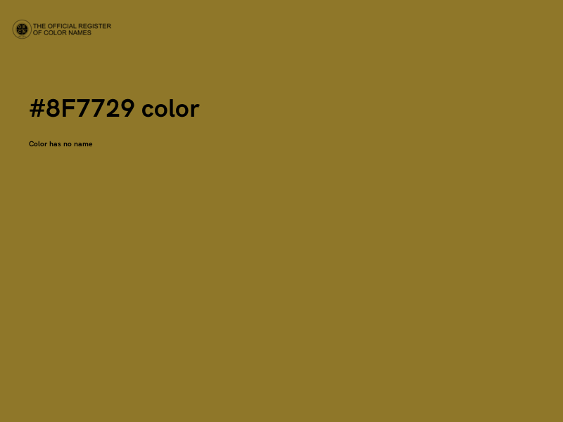 #8F7729 color image