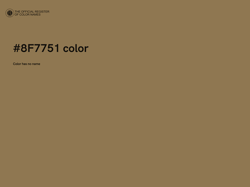 #8F7751 color image