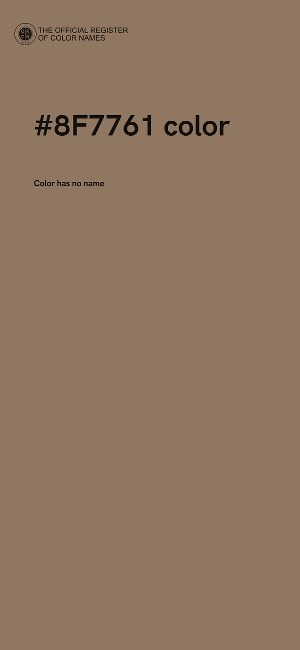 #8F7761 color image
