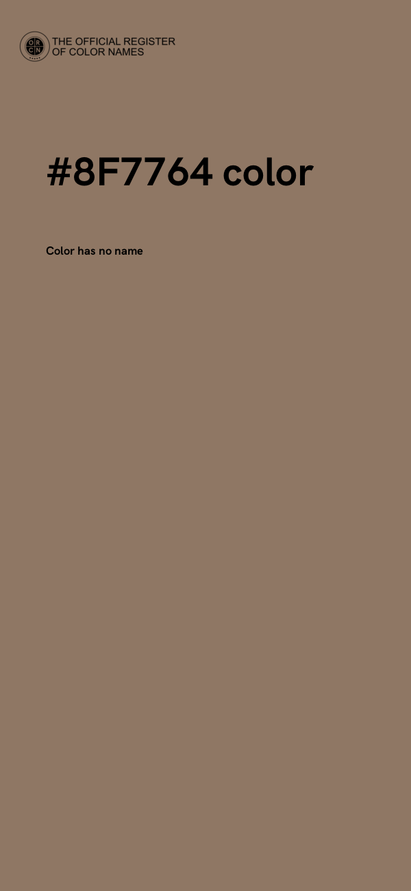 #8F7764 color image