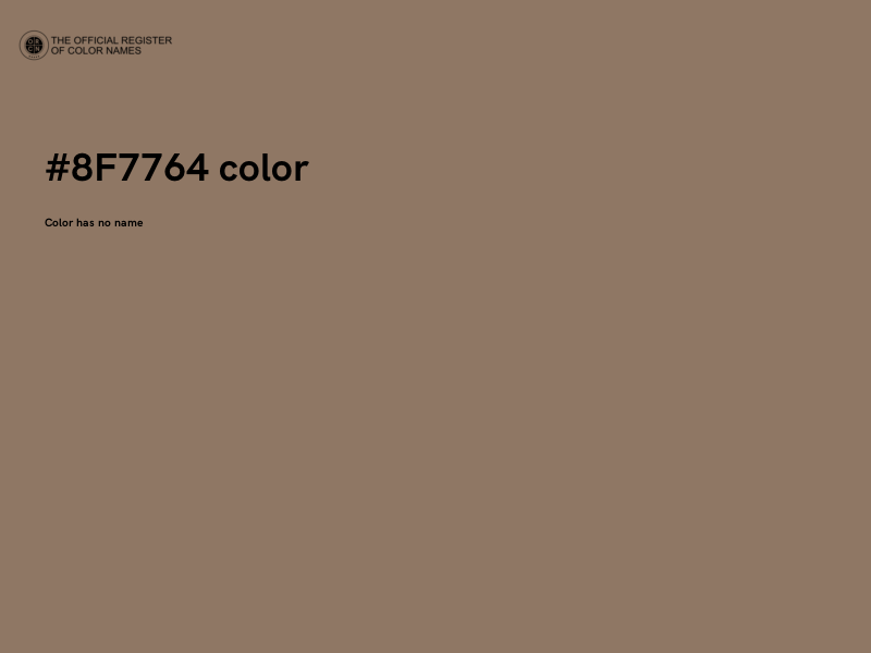 #8F7764 color image