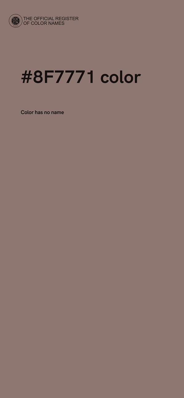 #8F7771 color image