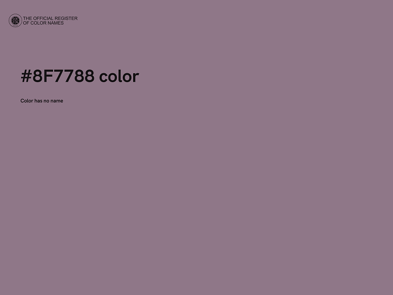 #8F7788 color image