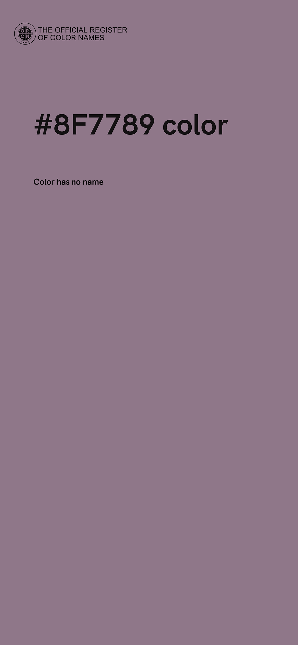 #8F7789 color image