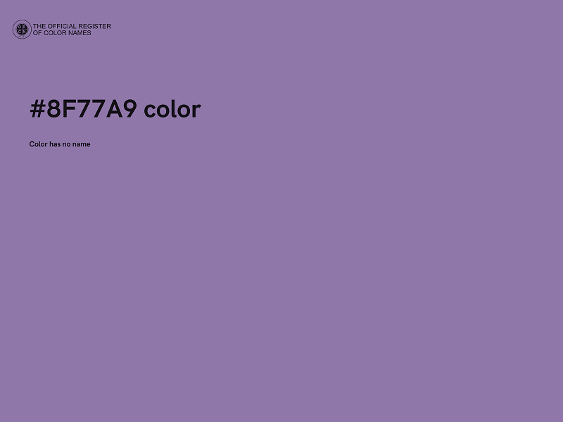 #8F77A9 color image