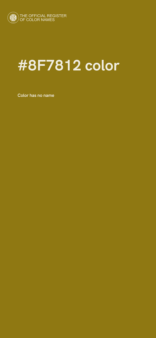 #8F7812 color image