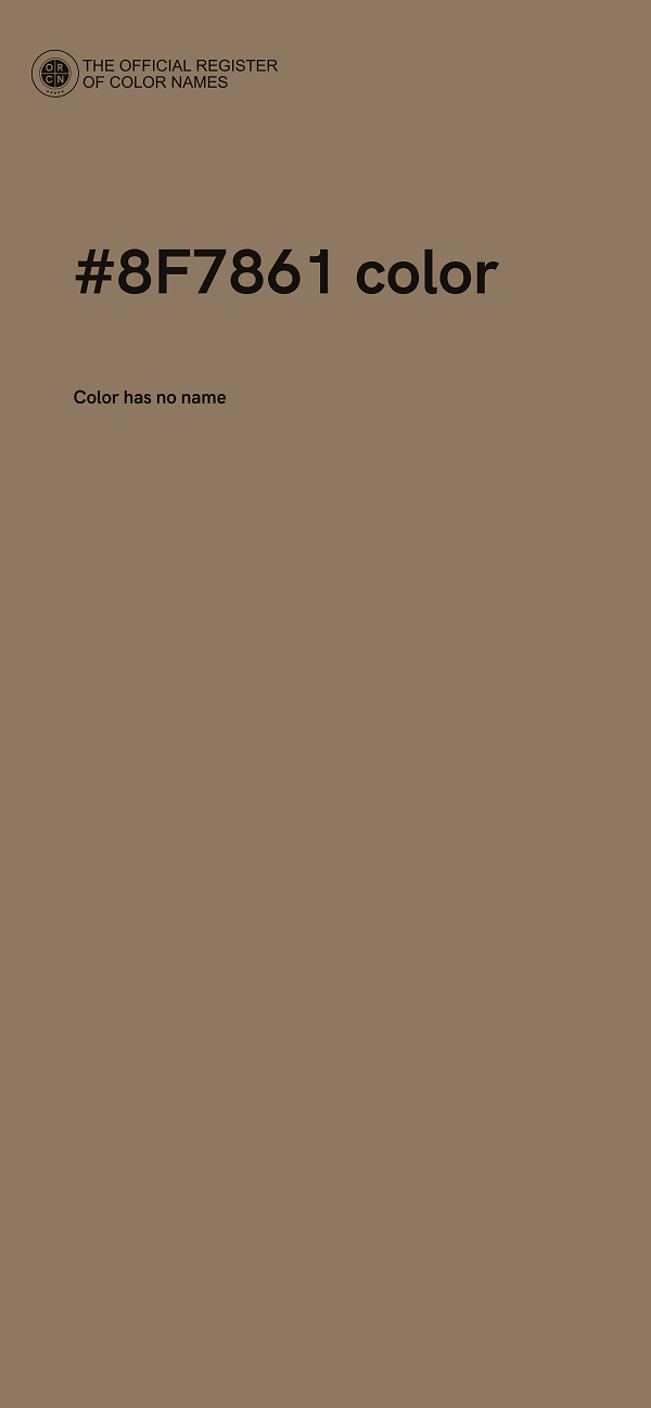 #8F7861 color image