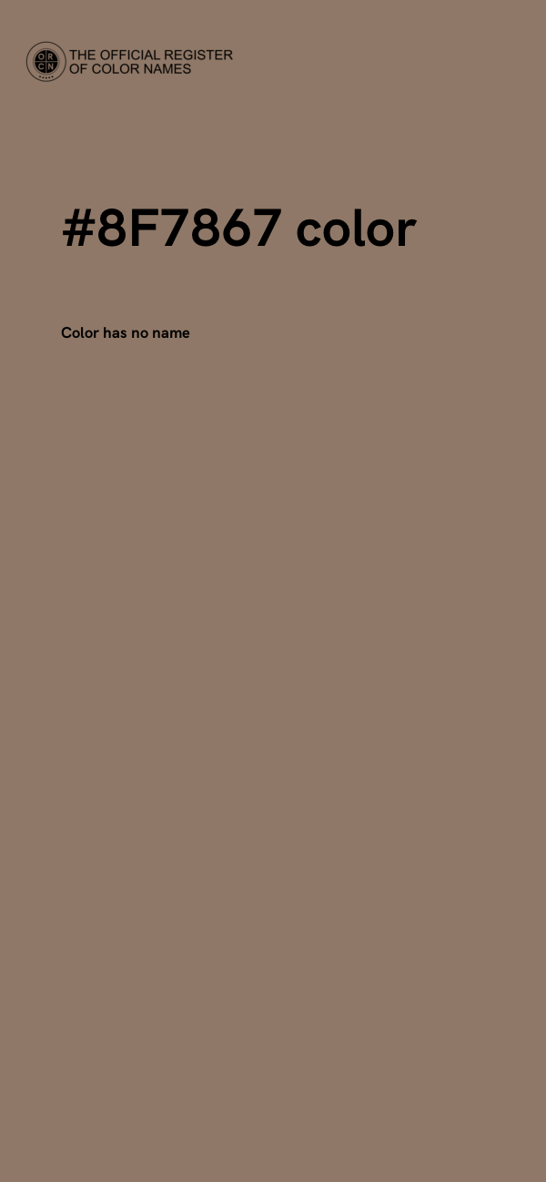 #8F7867 color image