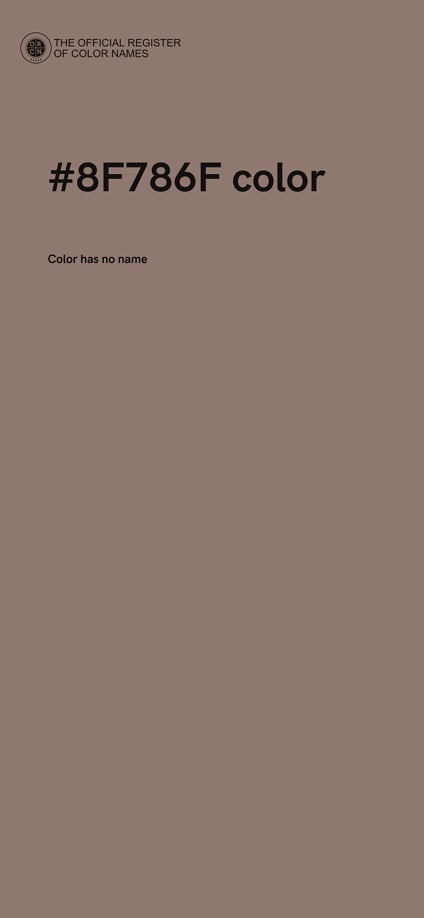 #8F786F color image