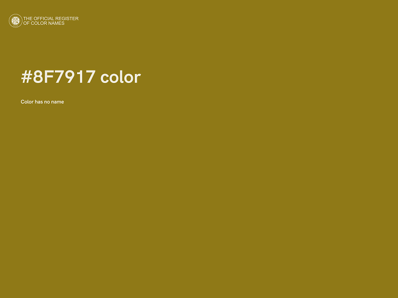 #8F7917 color image