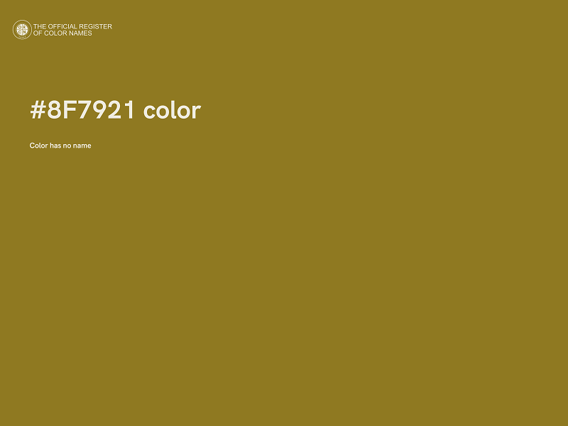 #8F7921 color image