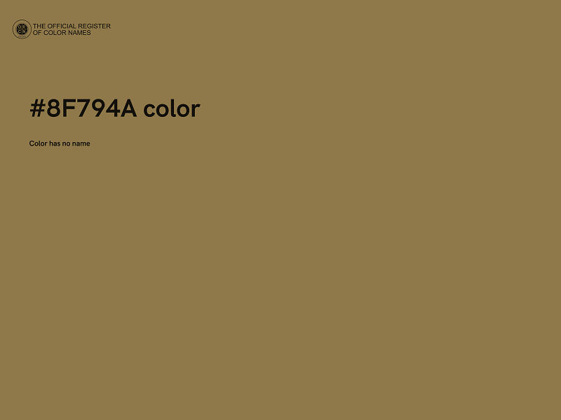 #8F794A color image