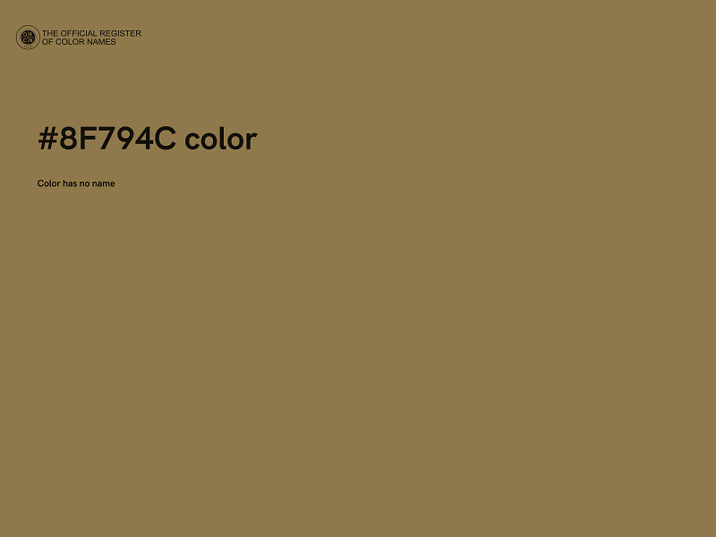 #8F794C color image