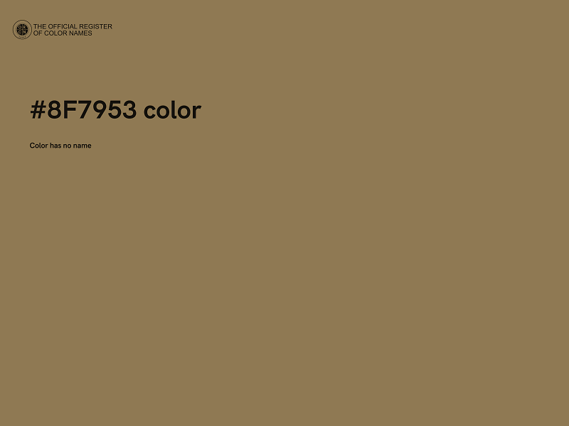 #8F7953 color image