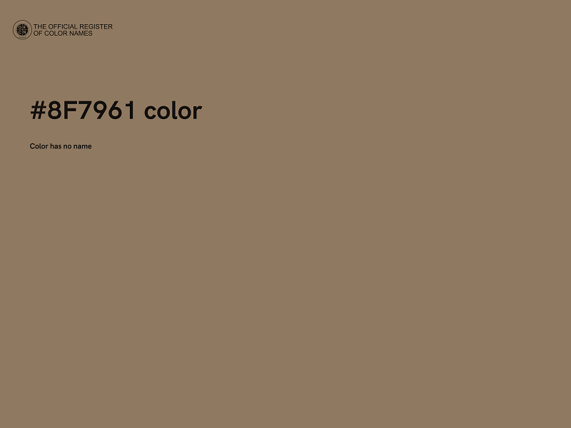 #8F7961 color image