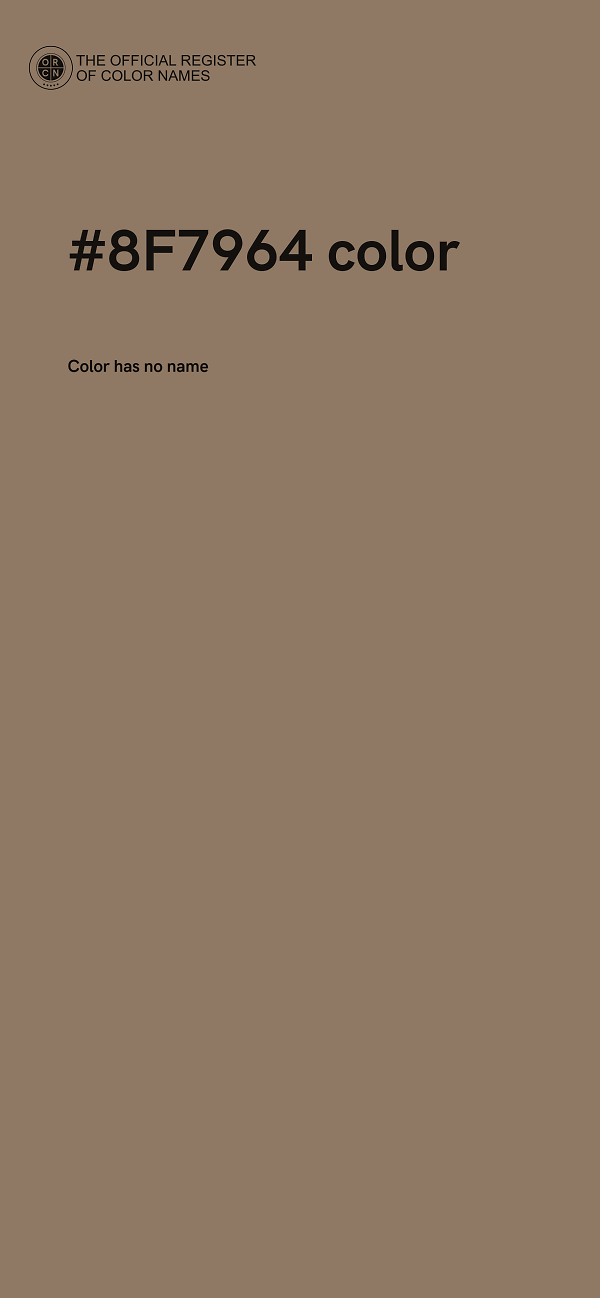 #8F7964 color image