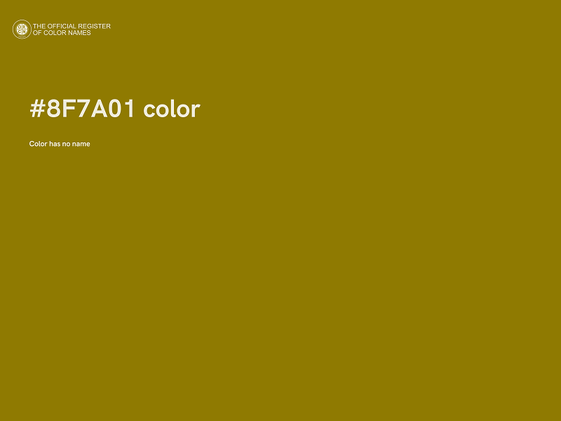 #8F7A01 color image