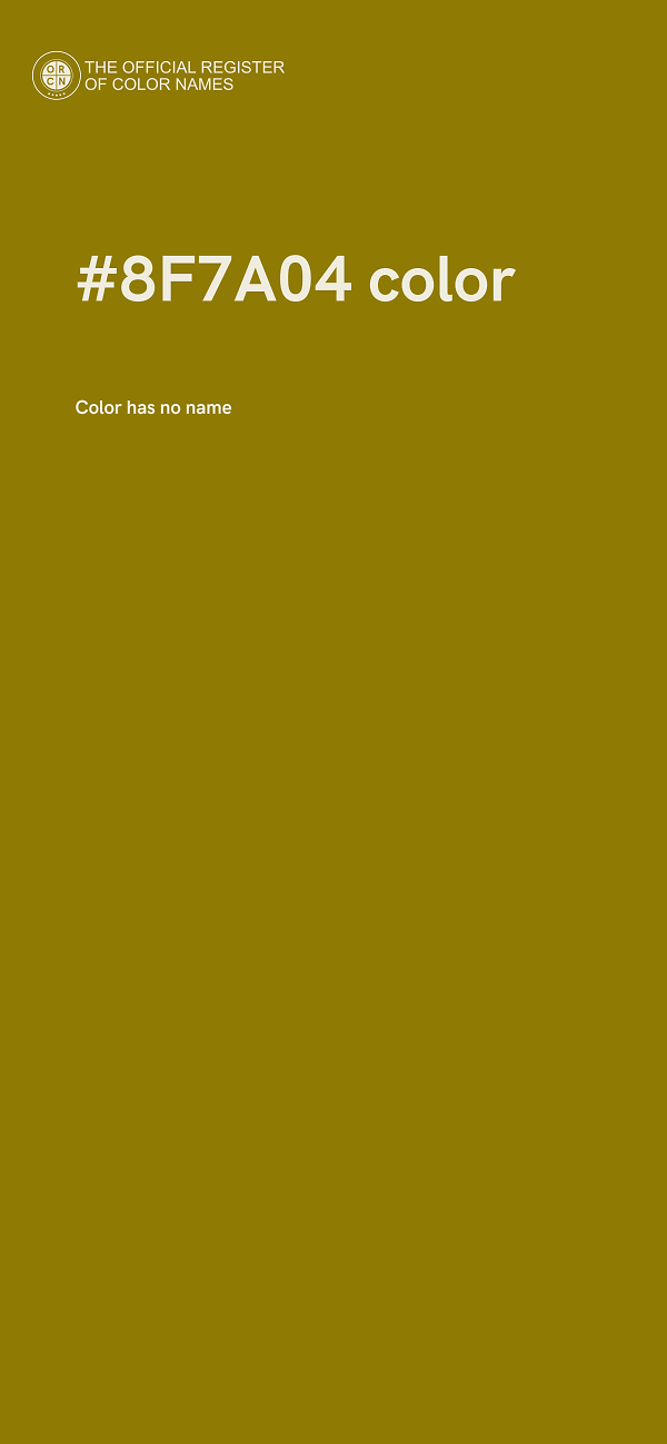 #8F7A04 color image