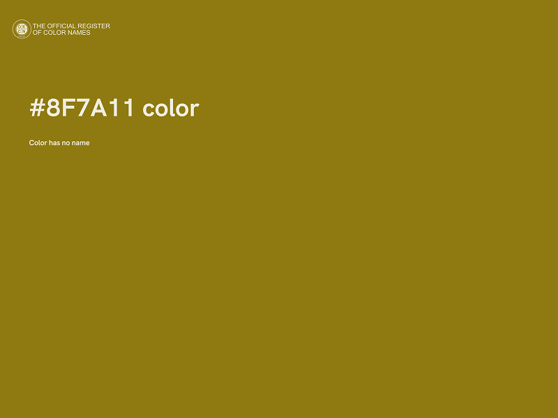 #8F7A11 color image
