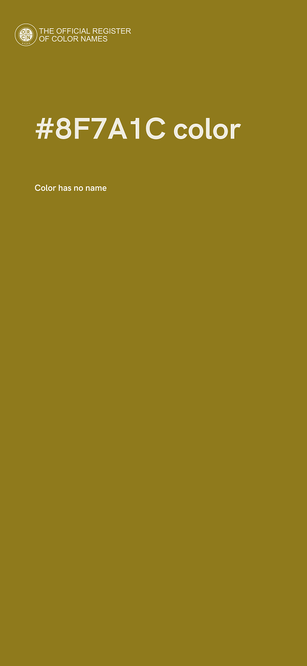 #8F7A1C color image