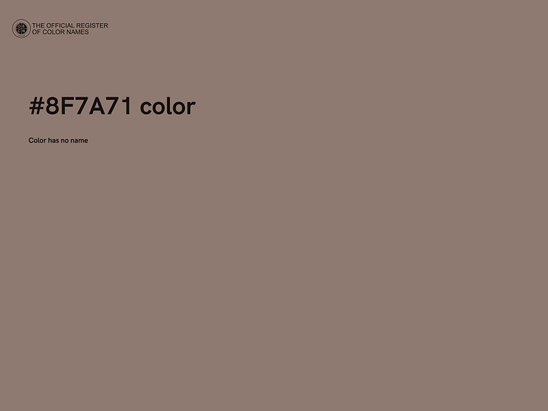 #8F7A71 color image