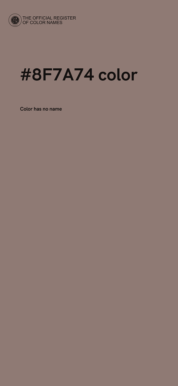 #8F7A74 color image