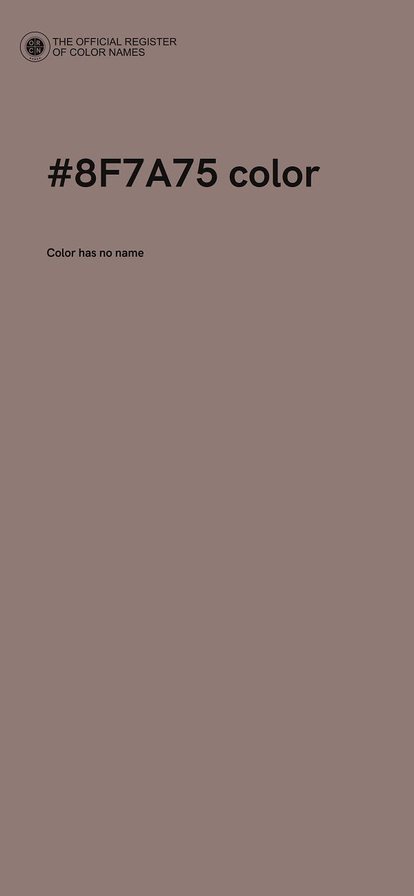 #8F7A75 color image