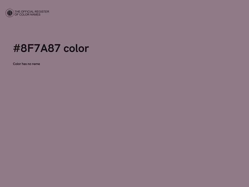 #8F7A87 color image