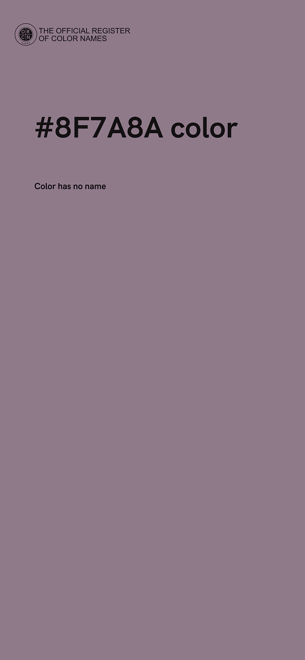 #8F7A8A color image