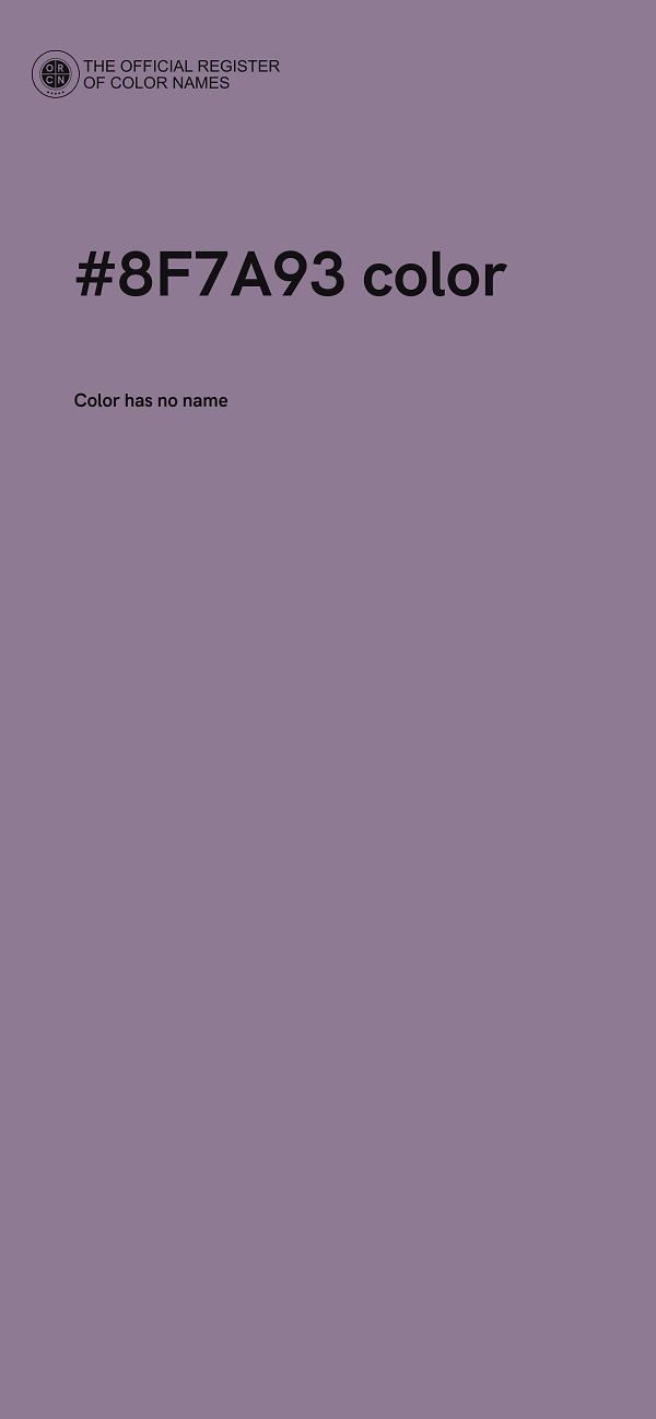 #8F7A93 color image