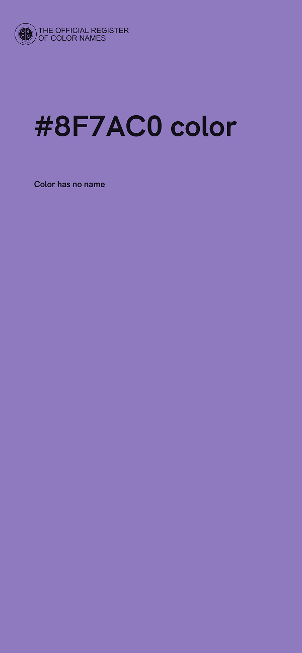 #8F7AC0 color image