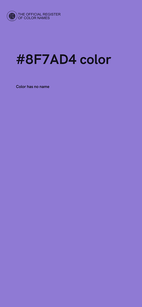 #8F7AD4 color image