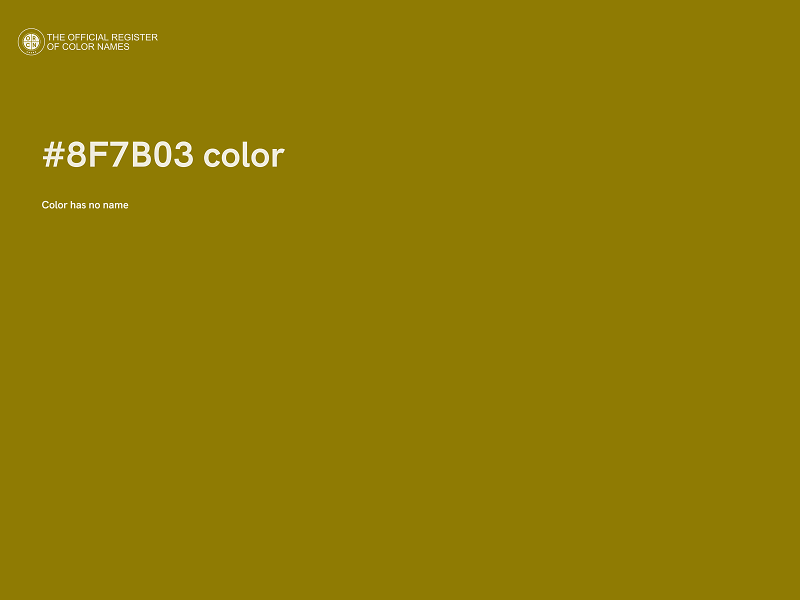 #8F7B03 color image