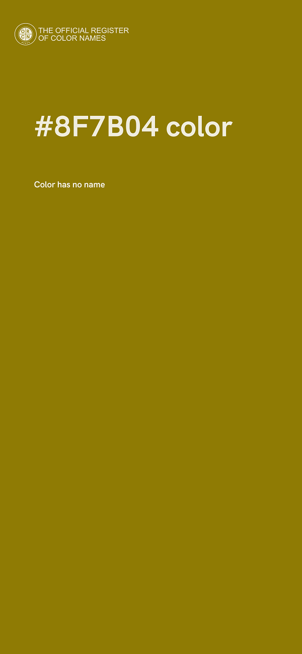 #8F7B04 color image