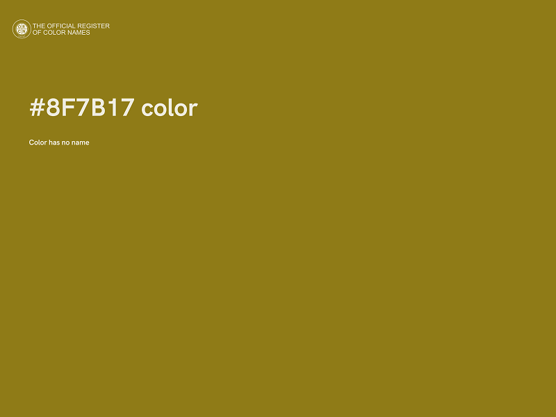 #8F7B17 color image