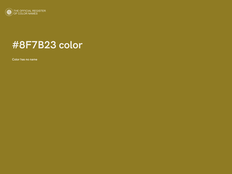 #8F7B23 color image