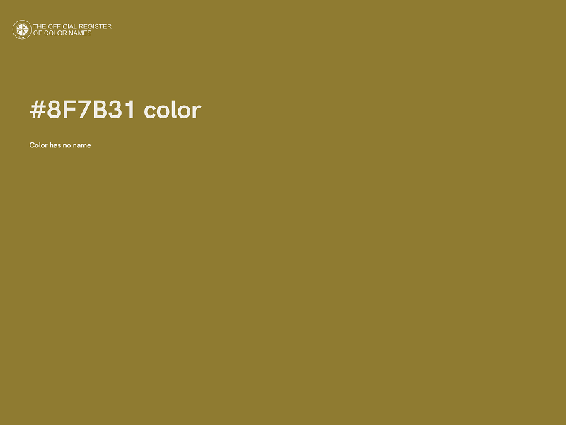 #8F7B31 color image