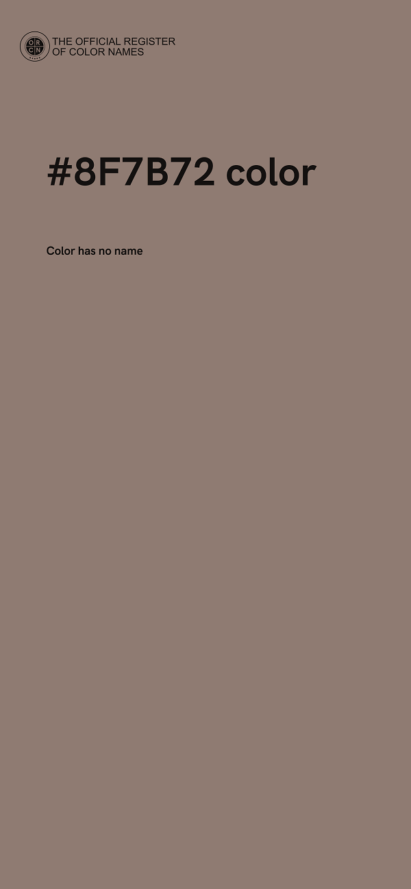 #8F7B72 color image