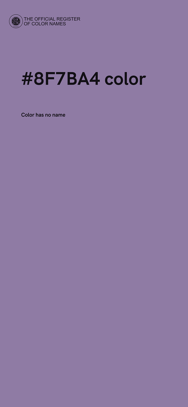 #8F7BA4 color image
