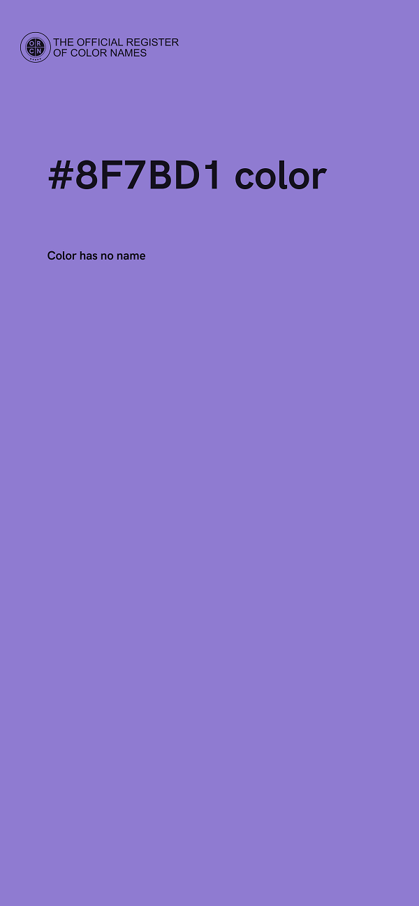 #8F7BD1 color image