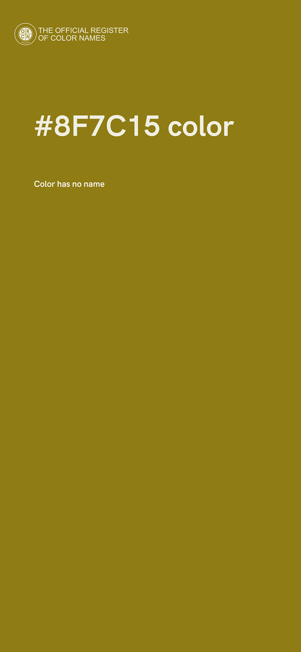 #8F7C15 color image