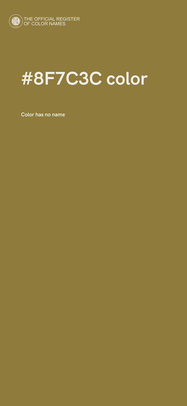 #8F7C3C color image