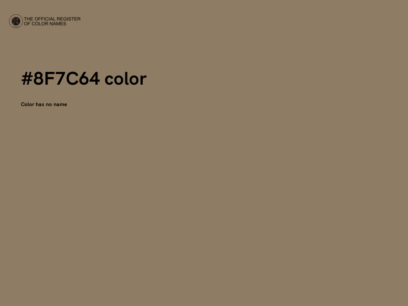 #8F7C64 color image