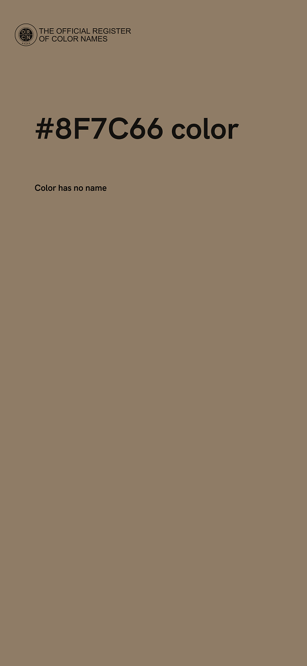 #8F7C66 color image