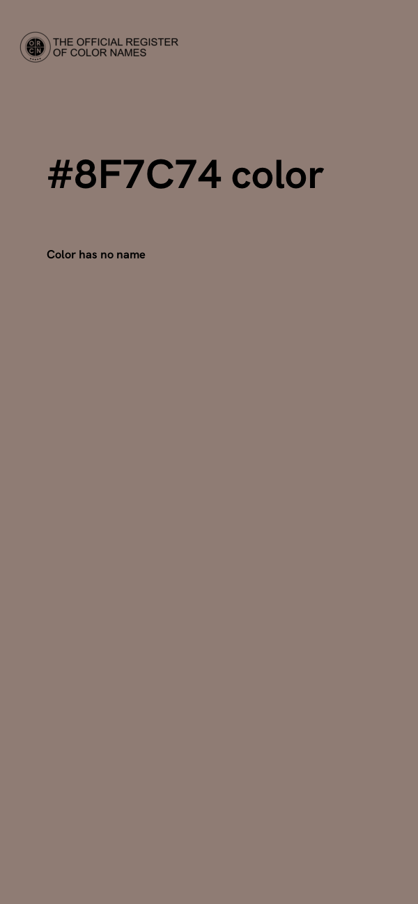 #8F7C74 color image
