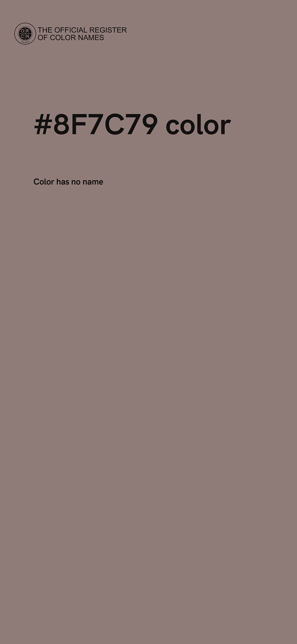 #8F7C79 color image