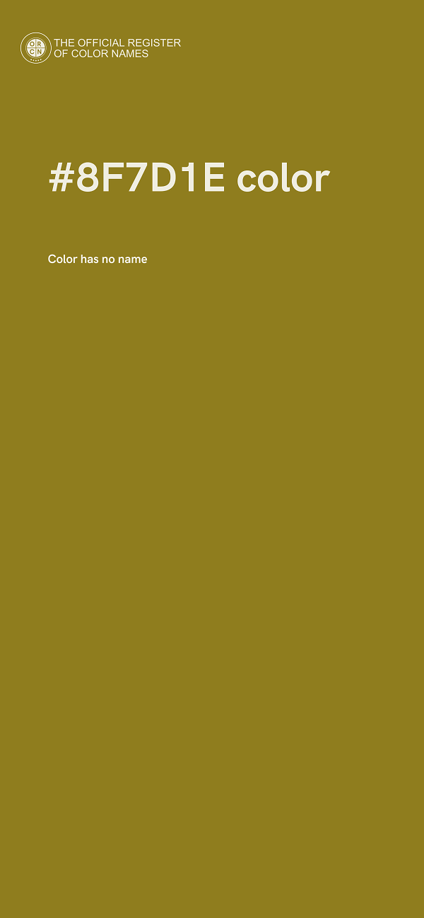 #8F7D1E color image