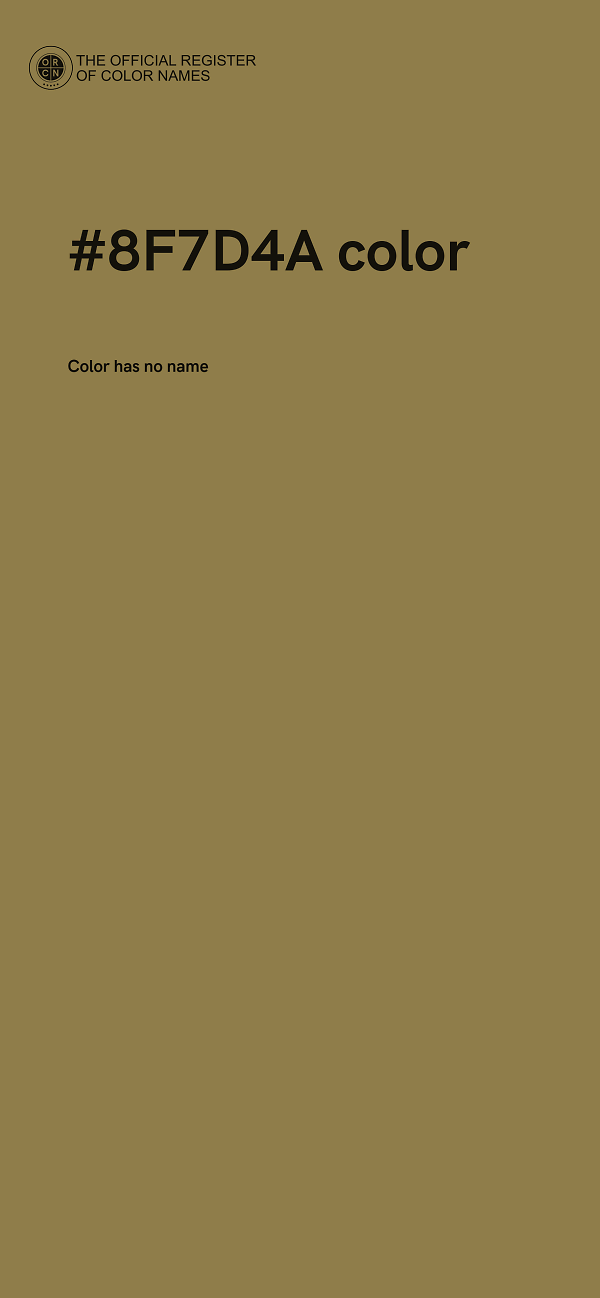 #8F7D4A color image