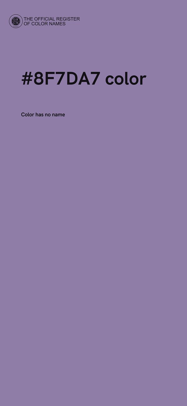 #8F7DA7 color image