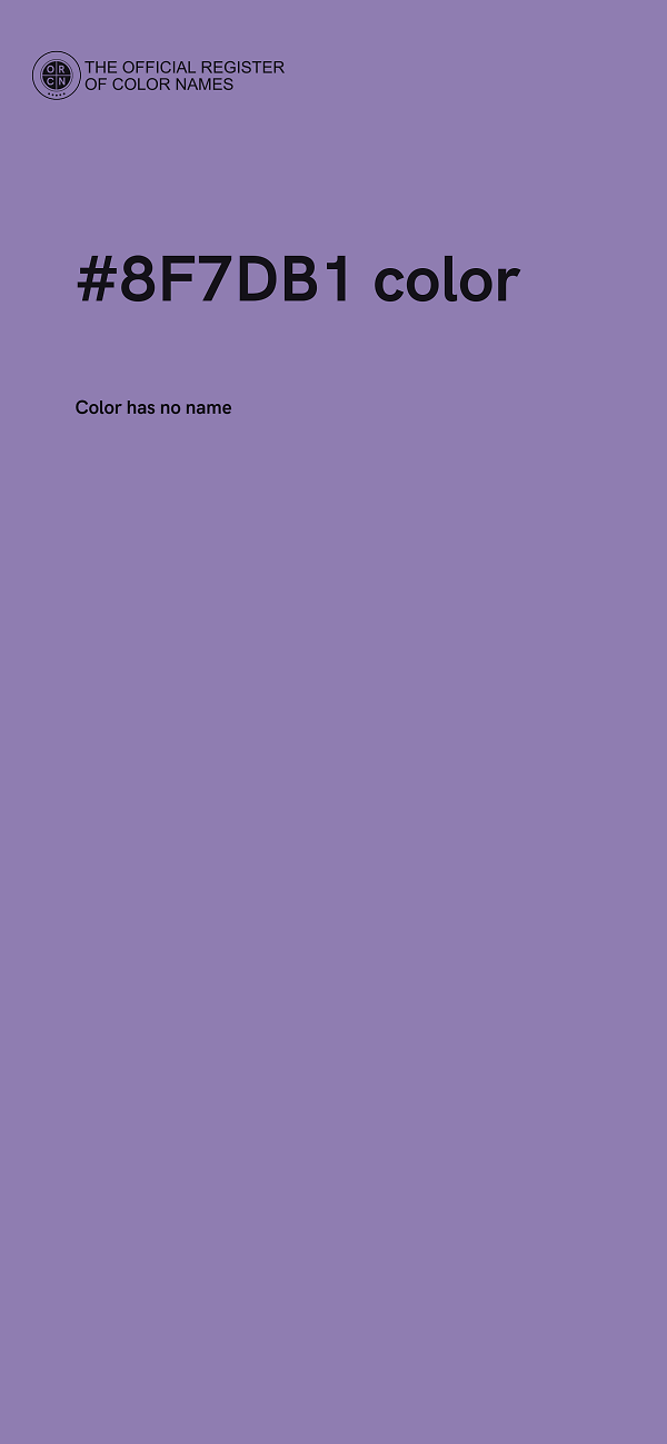 #8F7DB1 color image